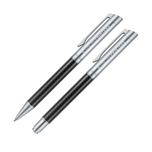 senator® Carbon Line set of ball pen and fountain pen in a case 1
