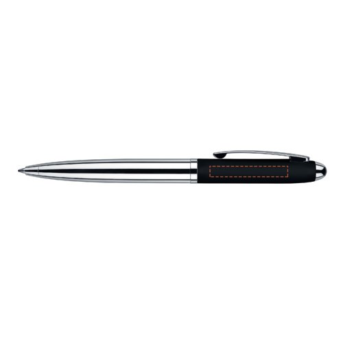 Metal ballpoint pen with twist mechanism and soft-touch finish.