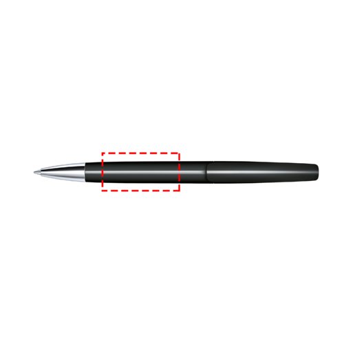 Polished twist ballpoint pen with metal tip.