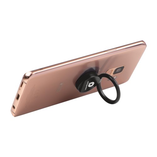 Red phone holder with ring.