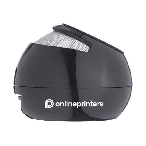 Black, spherical Bluetooth speaker.