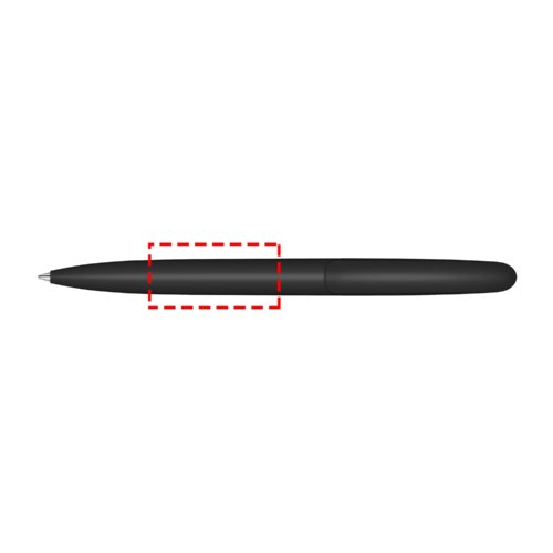 Black twist ballpoint pen made of bio-based material with clip.