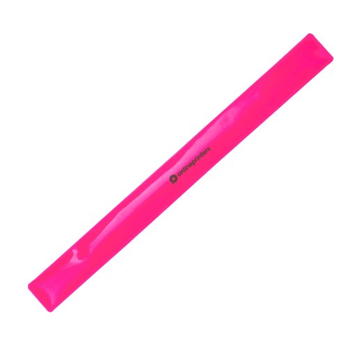Pink plastic slap bracelet.
