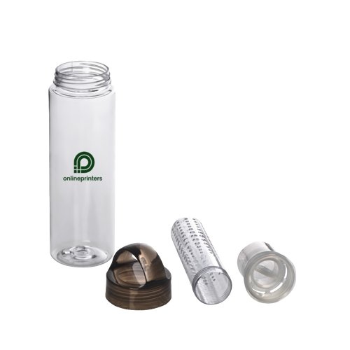 Anthracite drinking bottle with removable sieve.
