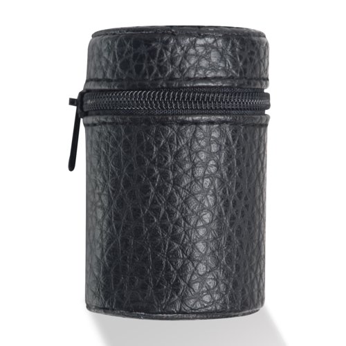 Black stainless steel shot glass with zipper.