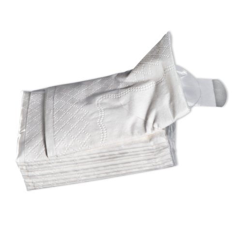 White tissues, 3-ply, in a pack.