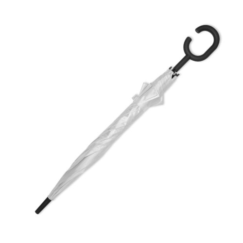 White umbrella with special handle.