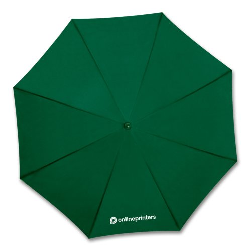 Dark green automatic umbrella with a large diameter.