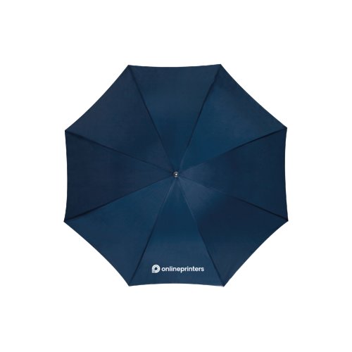 Dark blue automatic umbrella with canopy.