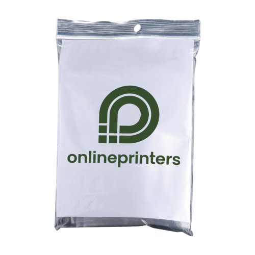 Paper product in plastic packaging with hanger hole.
