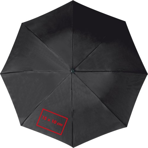 Black pocket umbrella with automatic function.
