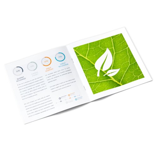 Brochures, eco/natural paper, Square, A4-Square 2