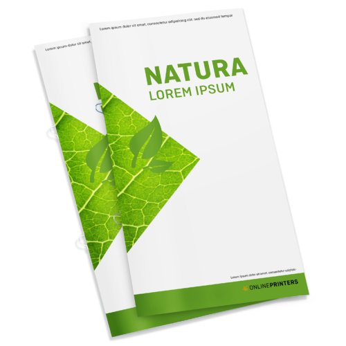 Brochures, eco/natural paper, portrait, DL 1