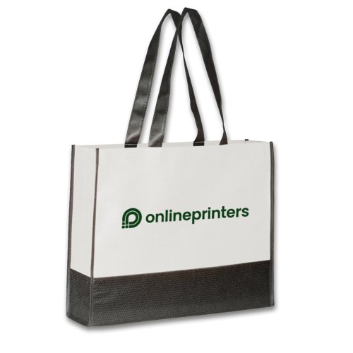 White non-woven bag with long carrying handles.