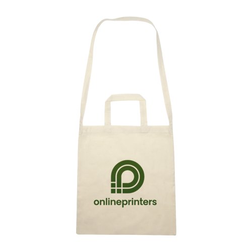 White cotton bag with three handles.