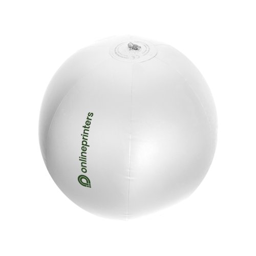 White plastic inflatable beach ball.