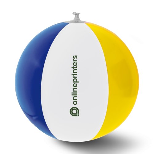 Multicolor PVC beach ball.