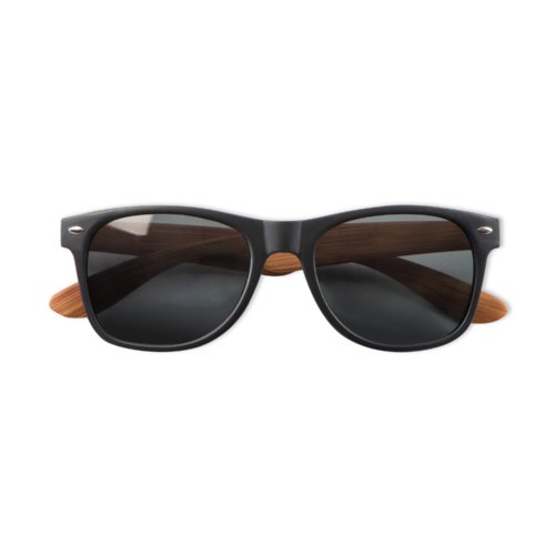 Beige sunglasses with dark lenses.