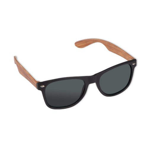 Beige sunglasses with dark lenses and frame.