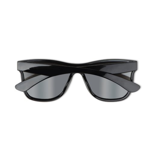 Black plastic wayfarer sunglasses.