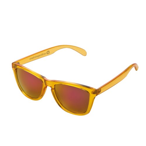 Yellow plastic sunglasses in retro style.