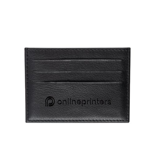 Black Leather Credit Card Holder with RFID Protection.