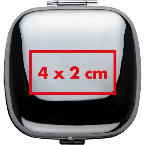 Metal travel alarm clock with alarm function and silent movement.