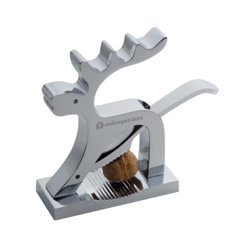 Metal nutcracker in elk shape with lever action.