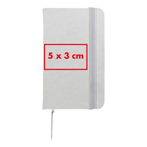 Black notebook with elastic closure and bookmark.