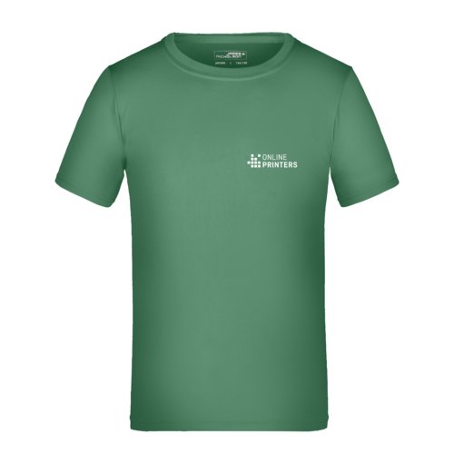 Green activewear t-shirt for children.