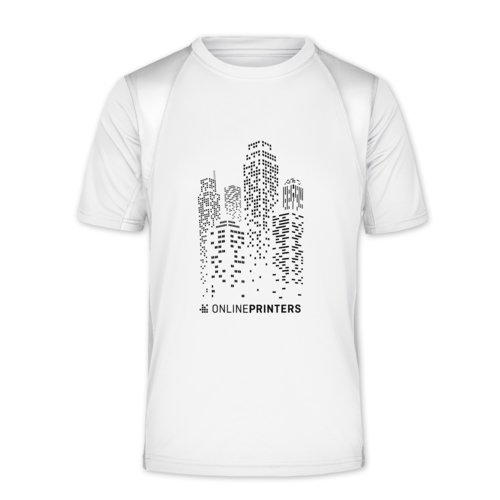 White polyester functional shirt for men.