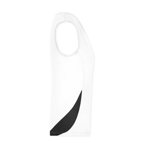 White/Black polyester tank top for women.