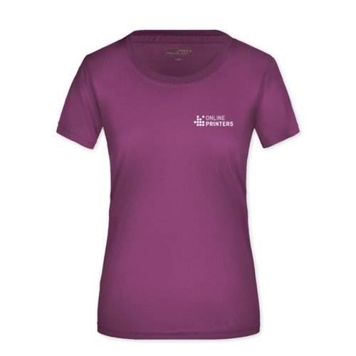 Violet Polyester T-Shirt for women.