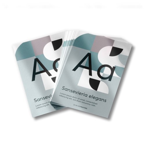 Flyers & Leaflets with special-effect colours , Oval, 9.5 x 14.5 cm, printed on both sides 5