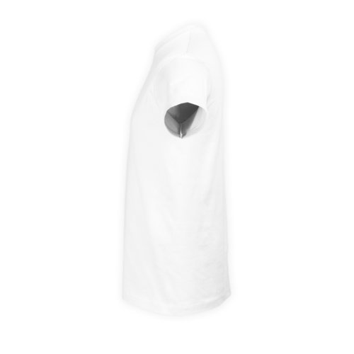 White cotton T-shirt for men with short sleeves.
