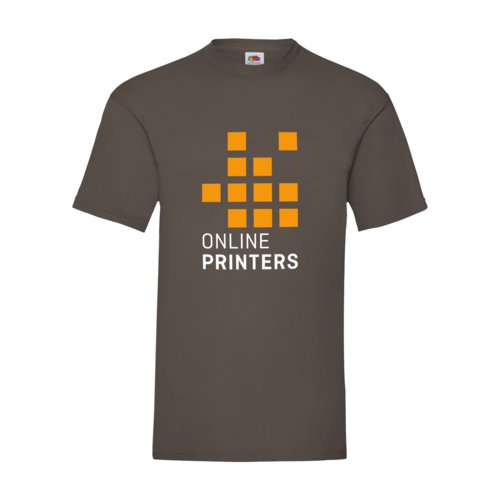 Brown cotton T-shirt for men with short sleeves.