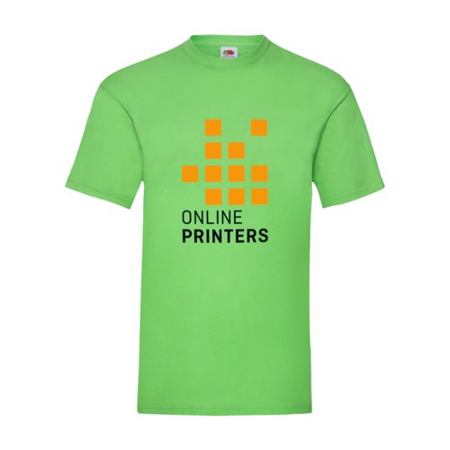 Apple green cotton T-shirt for men with short sleeves.