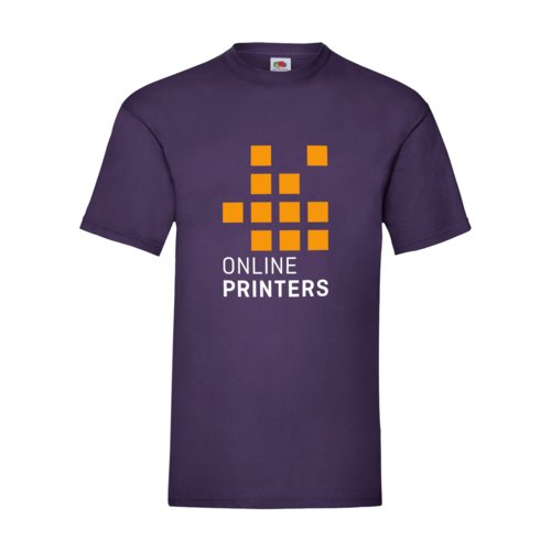 Violet cotton T-shirt for men with short sleeves.
