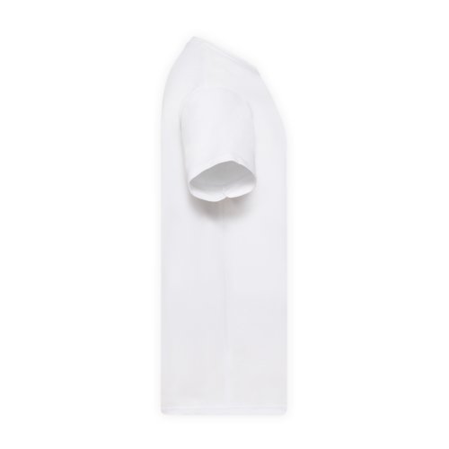 White cotton T-shirt for men with short sleeves.