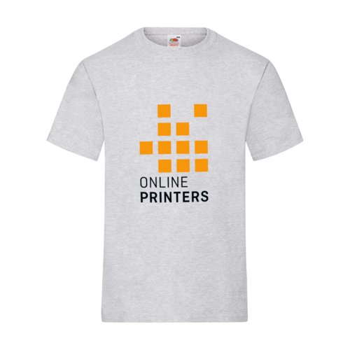 Heather gray cotton T-shirt for men with short sleeves.