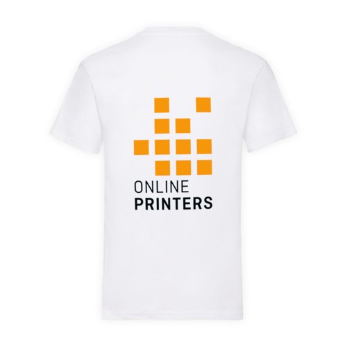 White cotton t-shirt for men with short sleeves.