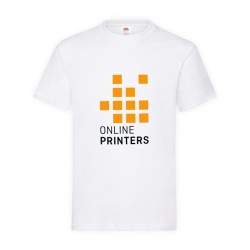 White cotton T-shirt for men with short sleeves.