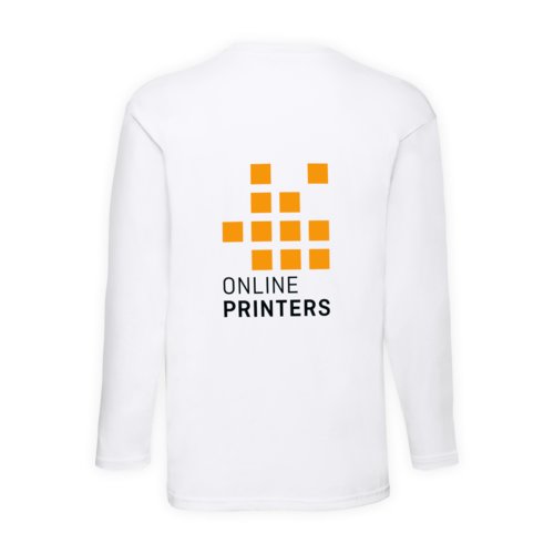 White cotton long-sleeve shirt for men.