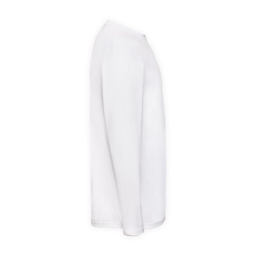 White cotton long-sleeved shirt for men.