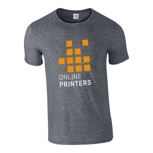 Heather gray cotton T-shirt for men.