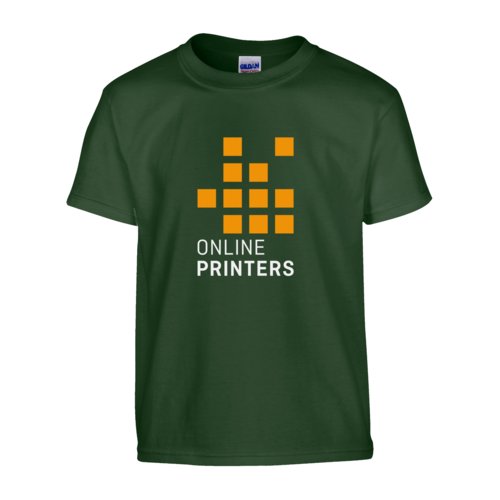 Dark green cotton T-shirt with short sleeves, unisex fit.