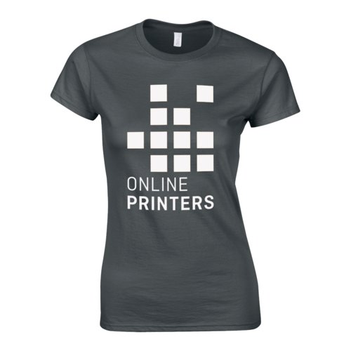 Anthracite women's T-shirt in cotton jersey with short sleeves.