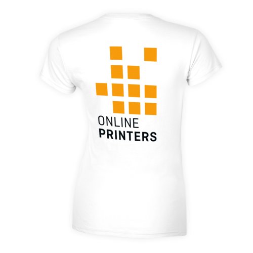 White women's t-shirt made of cotton jersey with short sleeves.