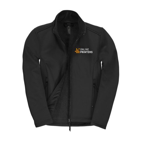 Softshell jacket with zipper and pockets.