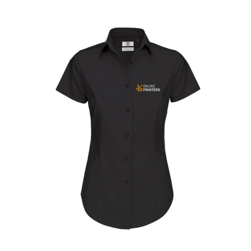 B&C Black Tie short sleeve dress shirts 3
